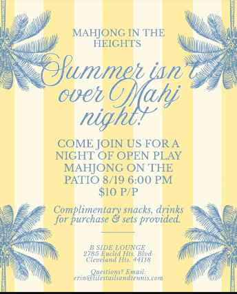MAHJONG: SUMMER ISN'T OVER MAHJ NIGHT!